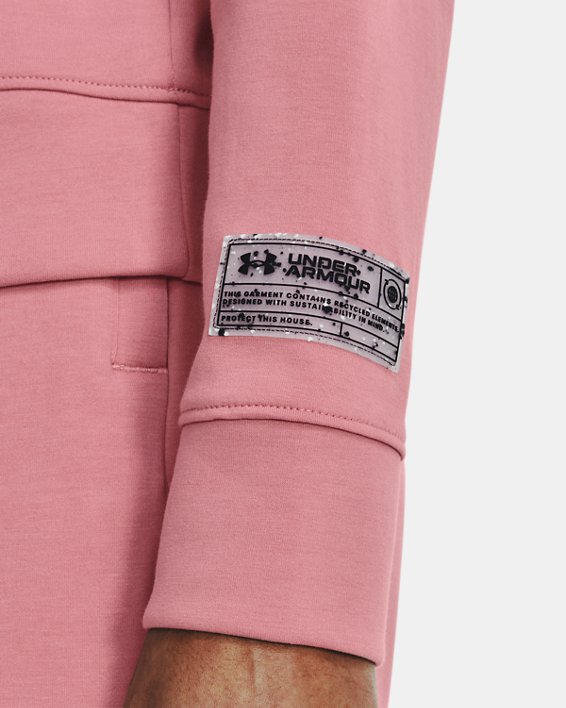 Unisex UA Summit Knit ½ Zip in Pink image number 6